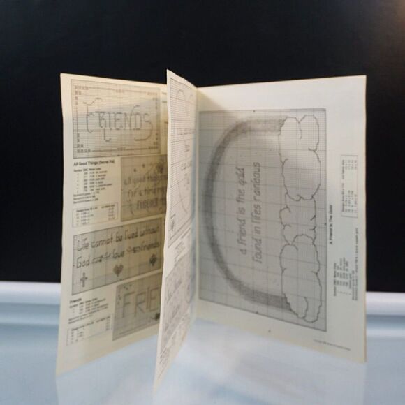 All About Friends Counted Cross Stitch Leaflet Carolyn Muradian Maro Foster 1984 - Picture 5 of 6